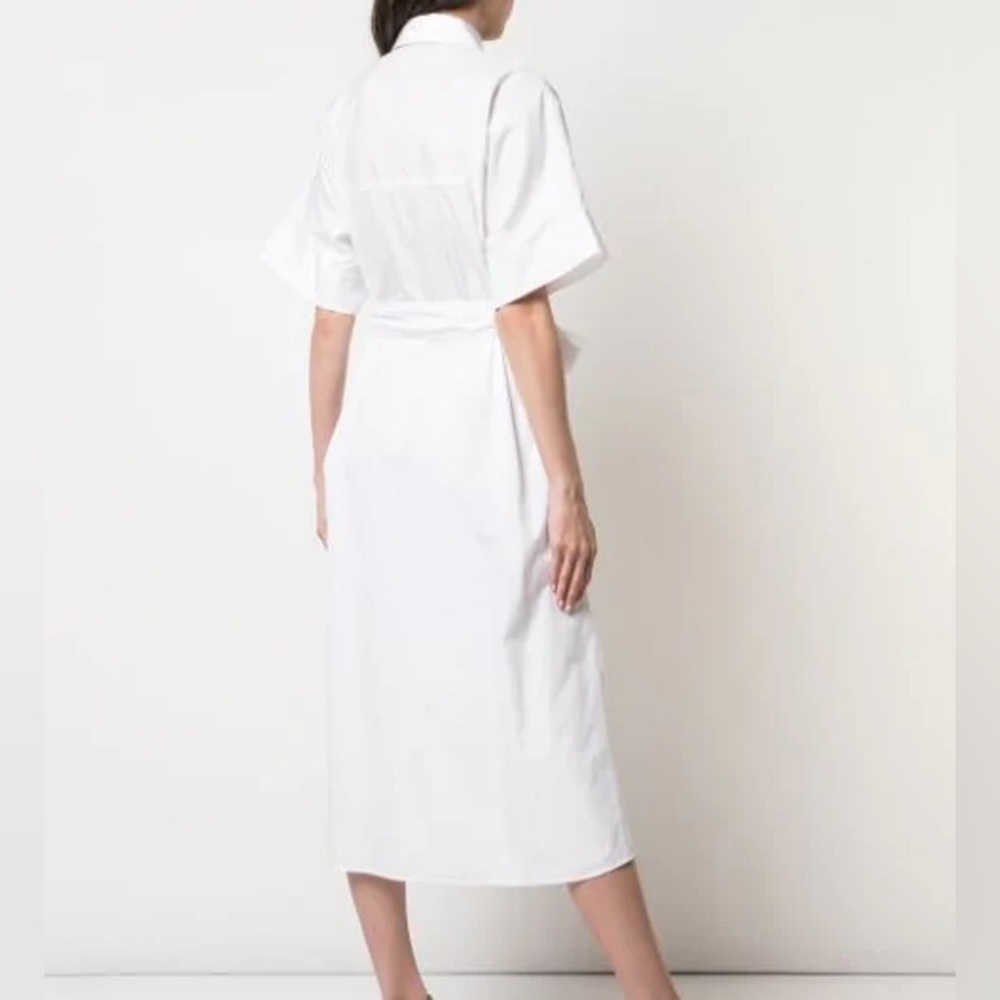 NWT Vince White Short Sleeve Utility Midi Shirt Dress - Picture 2 of 10